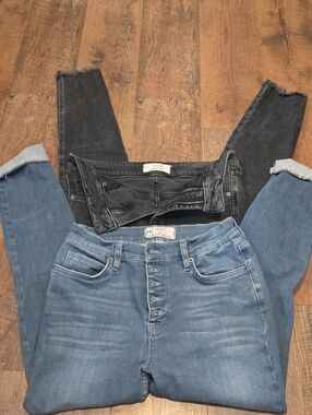 Free People Skinny Jeans Duo in Blue and Black